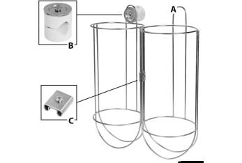 Portaparabordi a cestello 230 mm 
