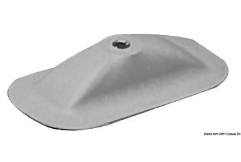 Portascalmo rettangolare grigio RAL 7035 