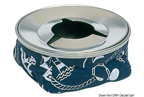 Posacenere acciaio inox blu 