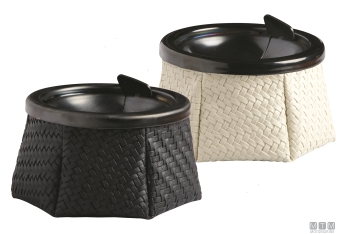 Posacenere mb windproof rattan white 