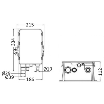 Pozzetto acque grigie Europump Auto 24 V 
