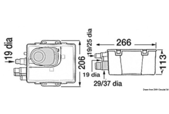 Pozzetto acque grigie pompa 24 V 