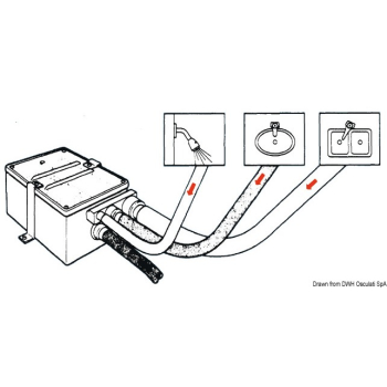 Pozzetto raccolta acque grigie 27 l/min 12V 