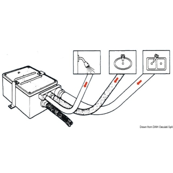 Pozzetto raccolta acque grigie 41 l/min 24V 