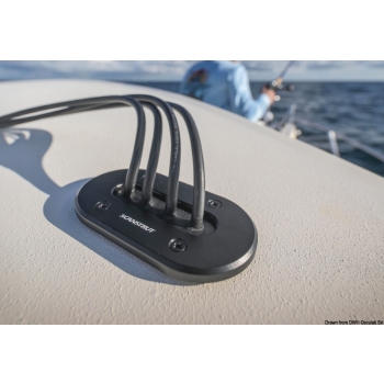 Premistoppa alluminio nero Low Profile Ø 4/9 mm 