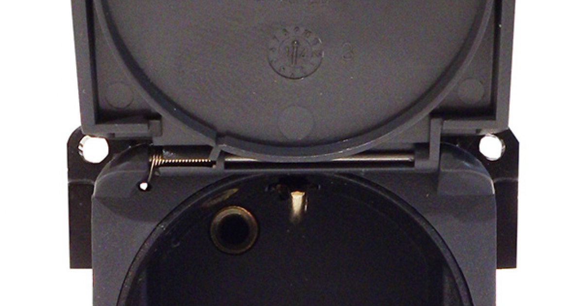 Merten MEG2314-0419, Presa Schuko con coperchio