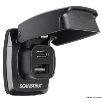Presa con doppia USB-C stagna SCANSTRUT Flip Pro  