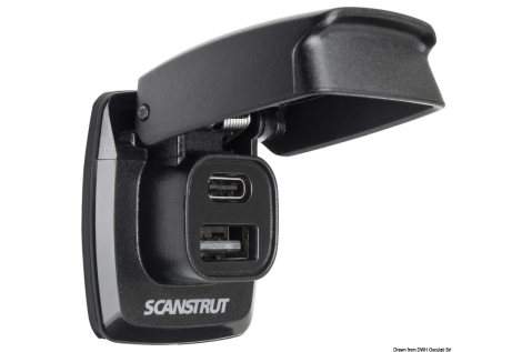 Presa con doppia USB-C stagna SCANSTRUT Flip Pro  