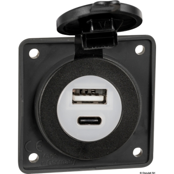 Presa incasso doppia USB Type-A + Type-C 