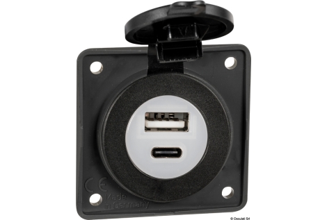 Presa incasso doppia USB Type-A + Type-C 