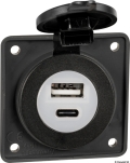 Presa incasso doppia USB Type-A + Type-C 