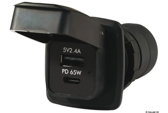 Presa stagna USB-A + USB+C PD 65W 