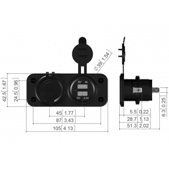 Presa Tipo Accendino e USB