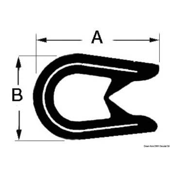 Profilato PVC bianco 4 x 6 mm 