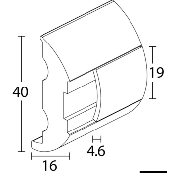 Profilo a “C” inox 20mm foro imbutito 