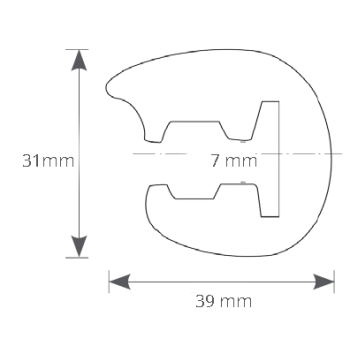 PROFILO L35 NERO MT 25