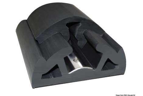 Profilo parabordo BINO 40 nero - 12 mt 