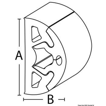 Profilo parabordo BINO 40 nero - 12 mt 