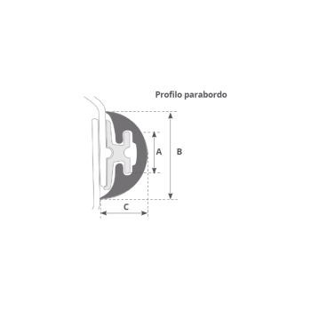 Profilo radial mm. 80 nero mt.16