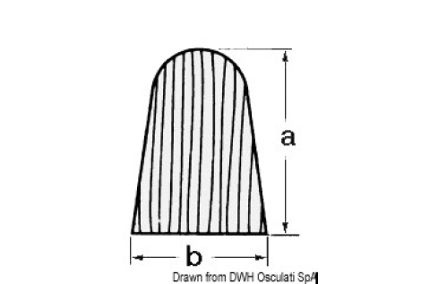 Profilo teak falchetta 28x20 mm 