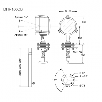 PROIETTORE DHR A LED Ø MM.150