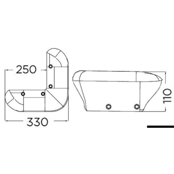 Protezione per pontile 330 mm blu 