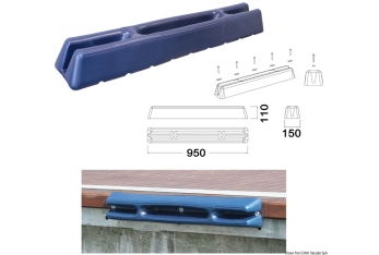 Protezione per pontile 640 + 220 mm blu 