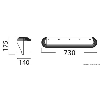 Protezione per pontile 730 mm bianco 