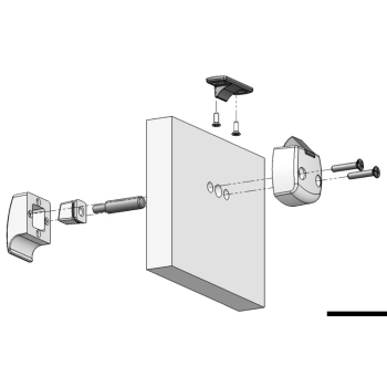 Pulsante in ottone completo di serratura 