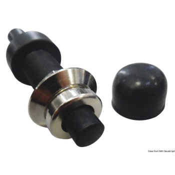 Pulsante stagno nero in ottone  