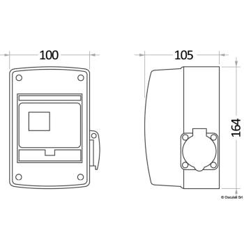 Quadro elettrico 16 A con presa shuko 