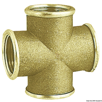 Raccordo croce ottone femmina 1/2" 