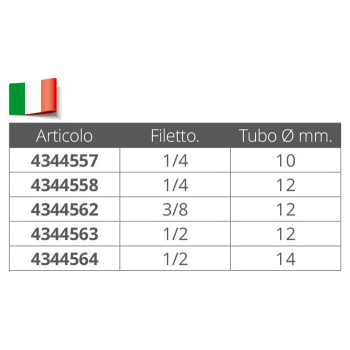 RACCORDO CURVO FEMMINA 1/4X10