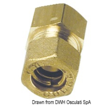 Raccordo dritto femmina 12 mm x 3/8" 