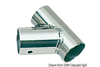 Raccordo inox T 60° 22 mm 