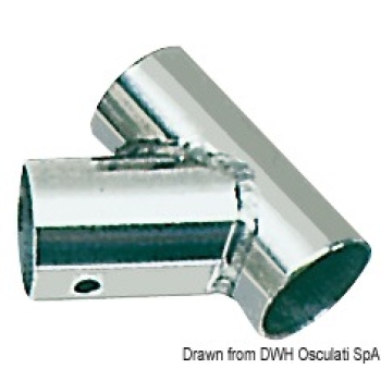 Raccordo inox T 60° 25 mm 