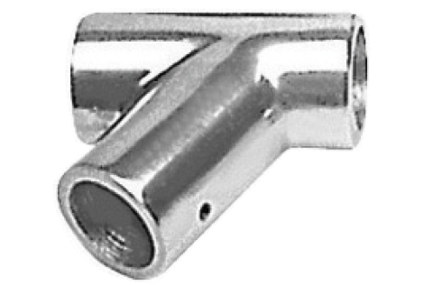 Raccordo lega leggera T 60° 25 mm 