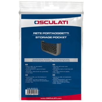 Rete portaoggetti nera 250x115x30 mm 