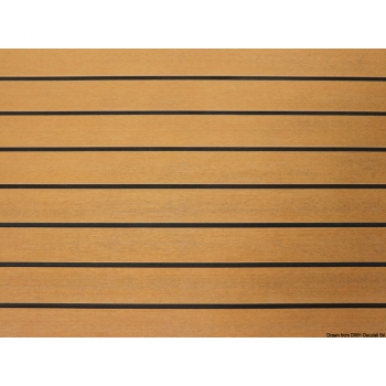 Rivestimento autoadesivo Eva Faux Teak per ponti e coperta in EVA effetto teak-65.909.01