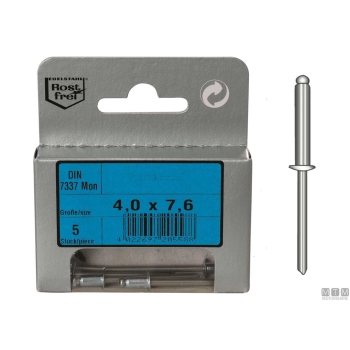 Rivetti inox din1014 a4 4.0x16 6pz 