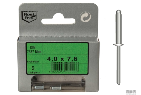 Rivetti monel 7337 4x11.4 6pz 