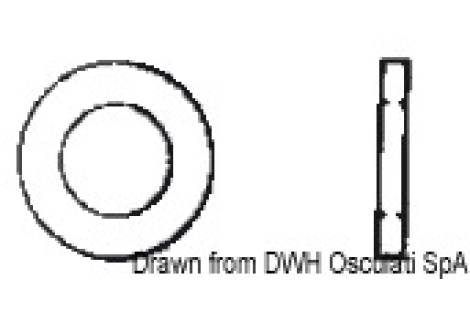 Rond.piane larga 5X15 AISI 304 ROND5X15