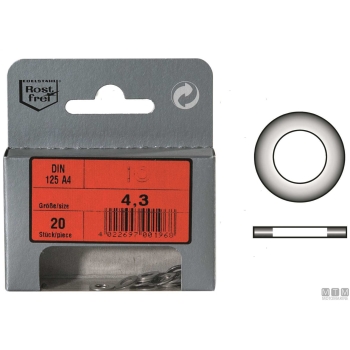 Rondelle piane din125 a4 10.5 10pz 