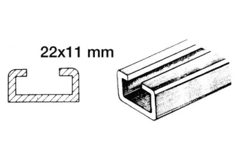 Rotaia in alluminio per scorrevoli nylon-46.786.03