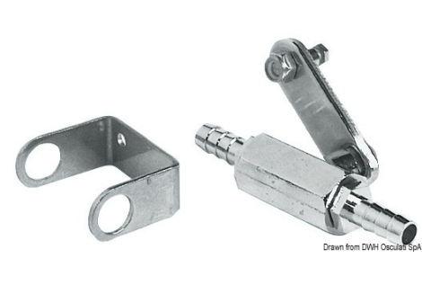 Rubinetto carburante passaggio 8 mm RINA 