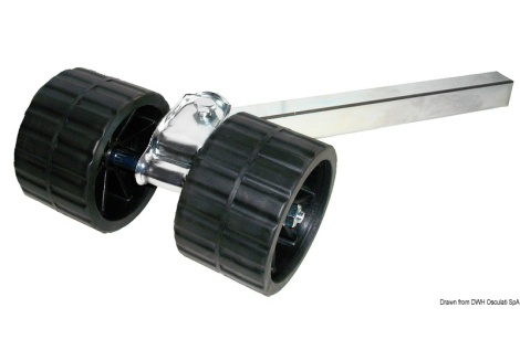 Rullo basculante 2 rulli dritto 30 mm 