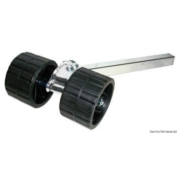 Rullo basculante 2 rulli dritto 40 mm 