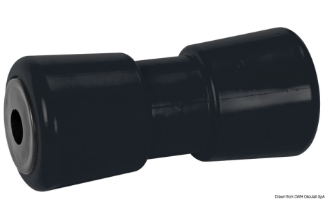 Rullo centrale nero 185 mm Ø foro 21 mm 