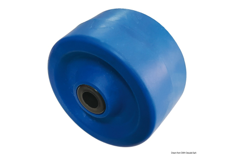 Rullo laterale blu 135x75 mm foro 22 mm 