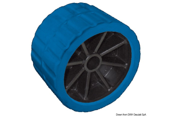 Rullo laterale blu 75 mm Ø foro 15 mm 